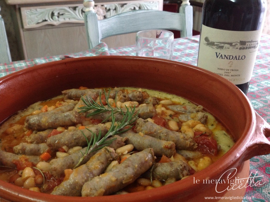 salsiccia in umido con fagioli e polenta - Le Meraviglie ...