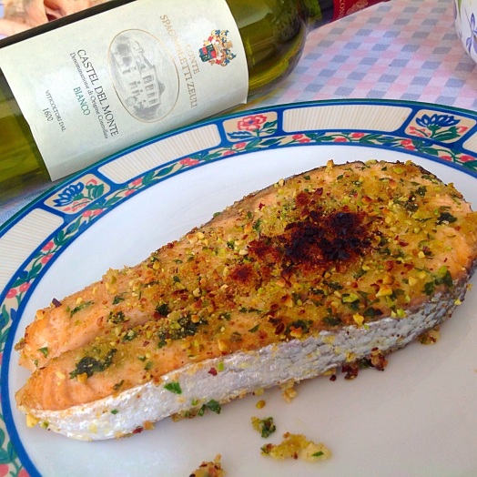 Tranci di salmone al pistacchio - Le Meraviglie di Cicetta